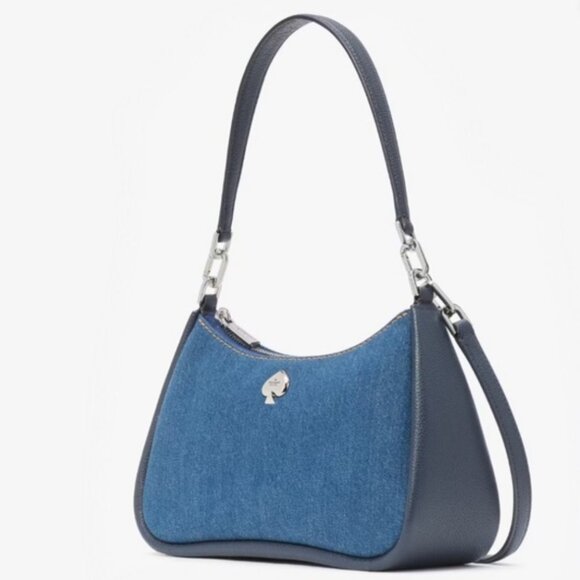 NWT Kate Spade Denim Convertible Shoulder Bag - Picture 2 of 5